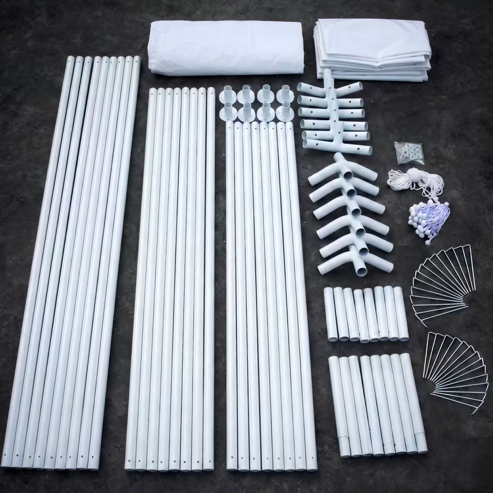 BRIMO Partyzelt 5x6m PVC Weiß