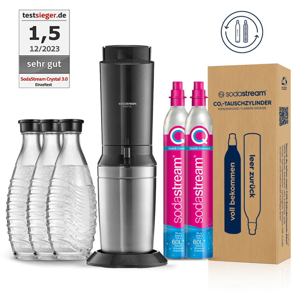 SodaStream Upgrader Sprudelpack Wassersprudler Zubehör Set Schwarz