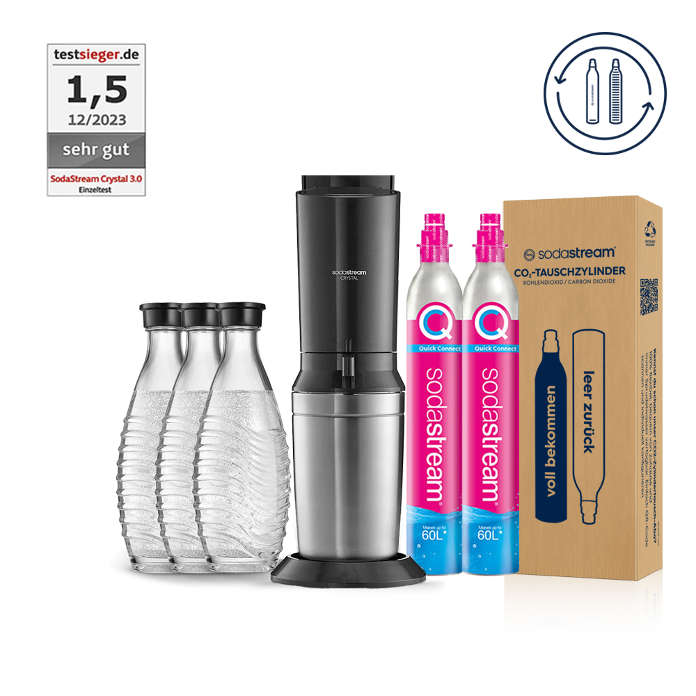 SodaStream Upgrader Sprudelpack Wassersprudler Zubehör Set Schwarz