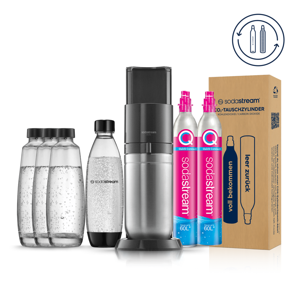 SodaStream Upgrader Sprudelpack Wassersprudler Zubehör Set Schwarz