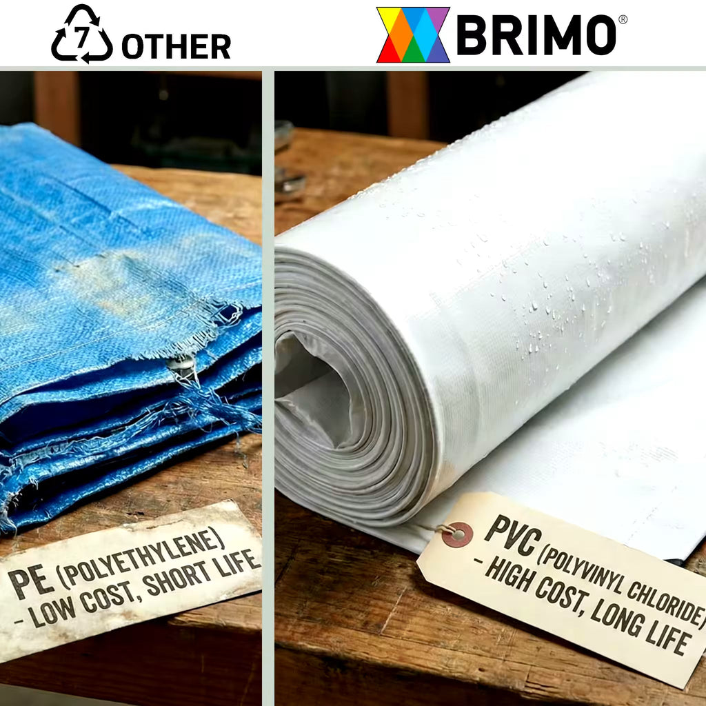 BRIMO Partyzelt 5x6m PVC Weiß