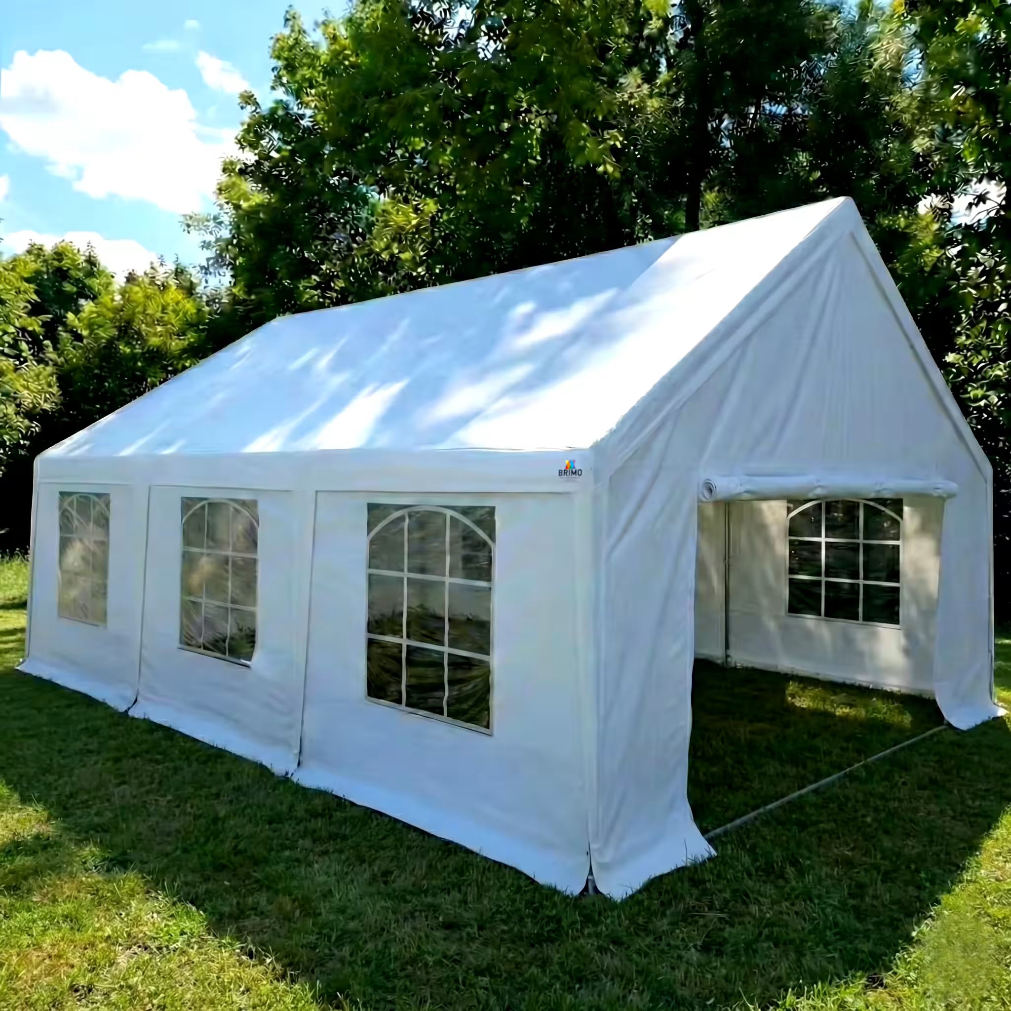 BRIMO Partyzelt 5x6m PVC Weiß