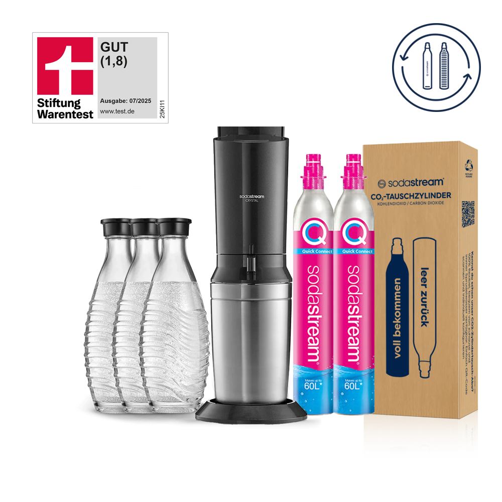 SodaStream Upgrader Sprudelpack Wassersprudler Zubehör Set Schwarz