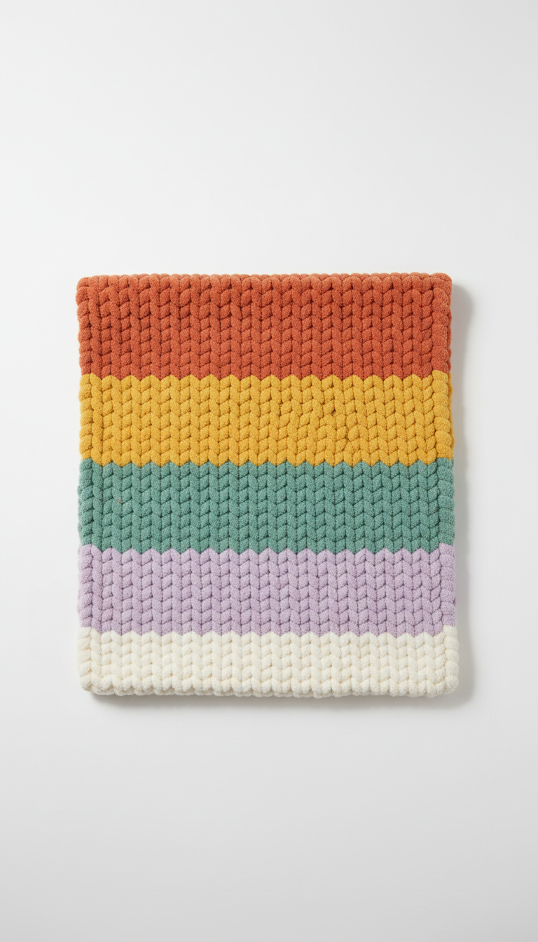 Weiche Strickdecke aus Baumwolle