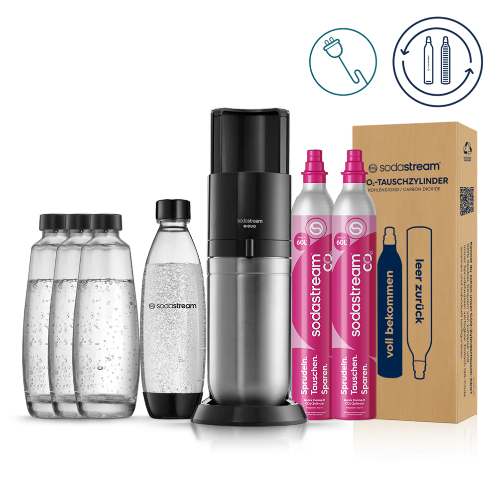 SodaStream Upgrader Sprudelpack Wassersprudler Zubehör Set Schwarz
