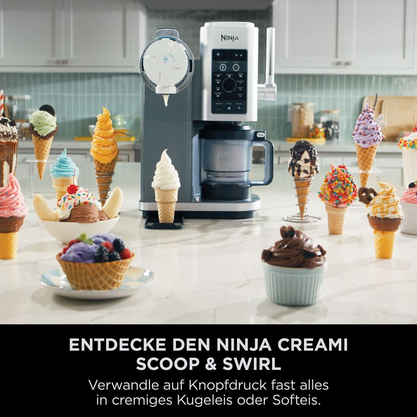 Ninja CREAMi Scoop & Swirl NC701EU Eismaschine 0,48 L