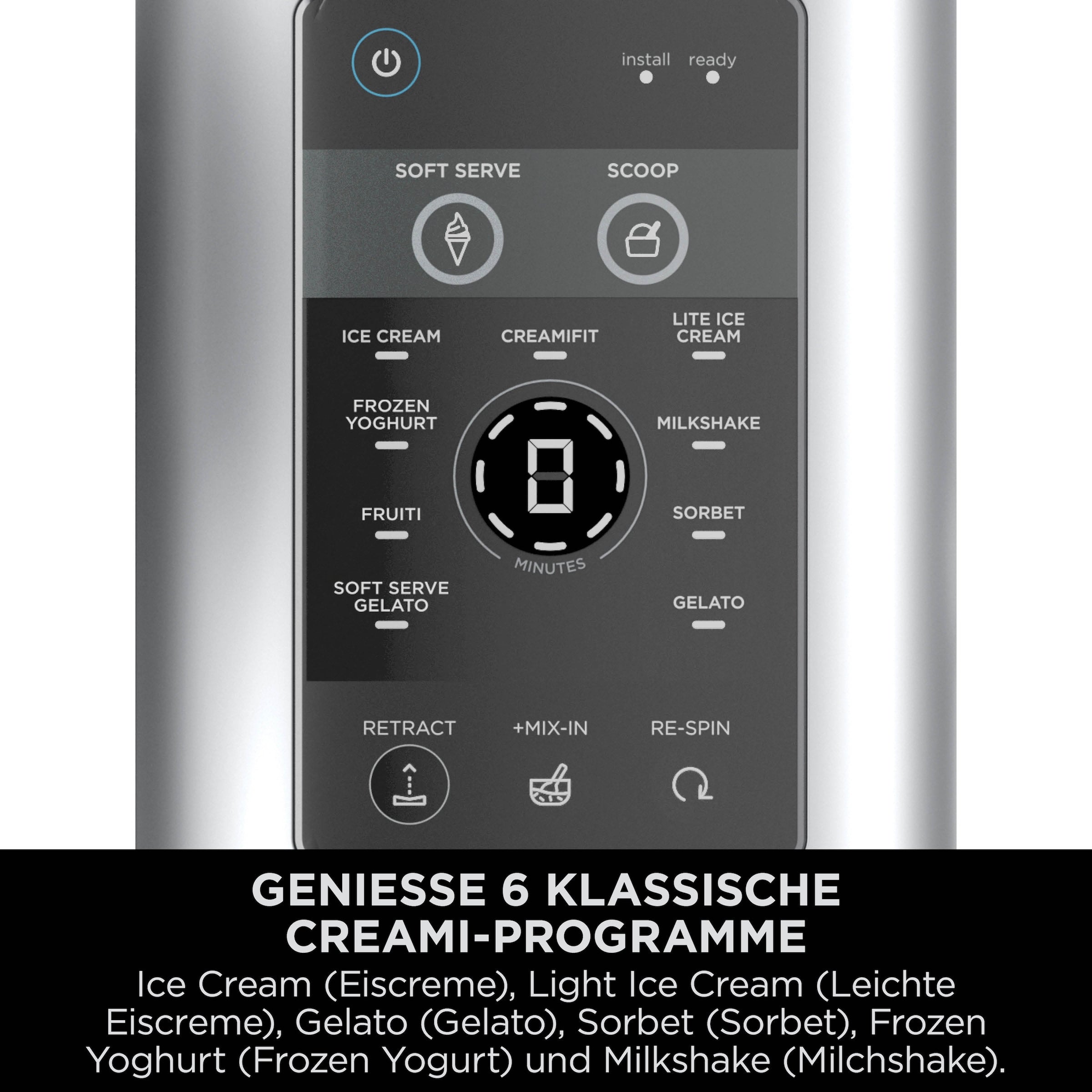 Ninja CREAMi Scoop & Swirl NC701EU Eismaschine 0,48 L
