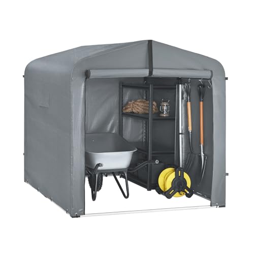 SoBuy KLS11-L-DG Fahrradgarage Wetterfest 159x165x219 cm