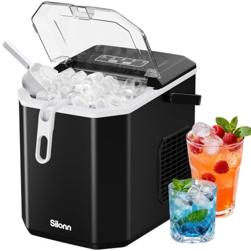 Silonn 21B3 Eiswürfelmaschine Tragbar 12 kg/Tag 160W