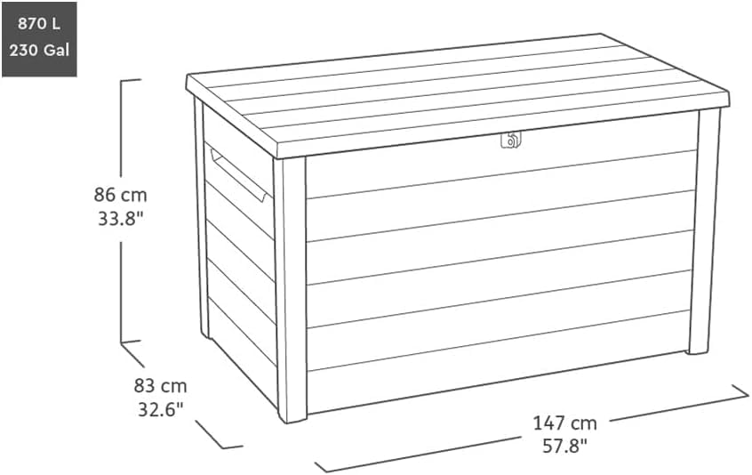 Keter K2-1020PI Gartenbox Wetterfest 870L Pinie