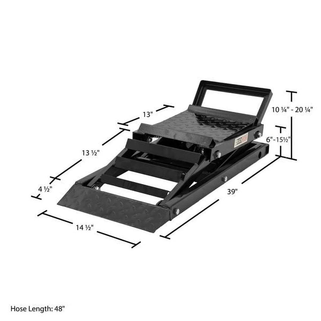 Auffahrrampe Hebebühne Hydraulisch 1360 kg Schwarz