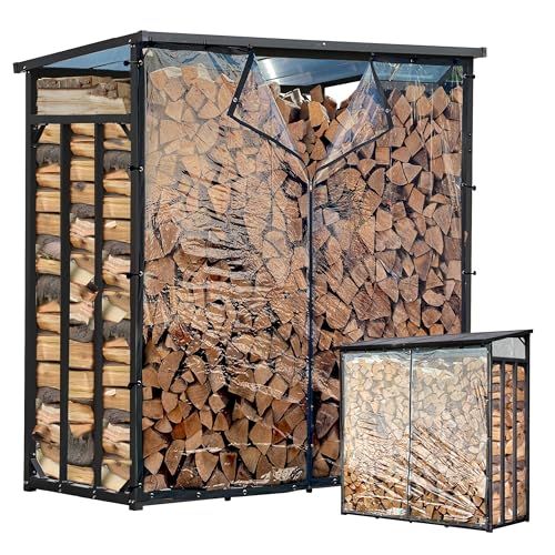 QUICK STAR 47470 Metall Kaminholzregal Aussen 1,6 m³ Anthrazit