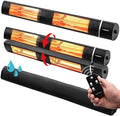 Heidenfeld Infrared Heater IH110, 3000 Watt, Remote Control, 3 Levels, Ceiling and Wall Mounting, Infrared Heater, Patio Heater (Black)