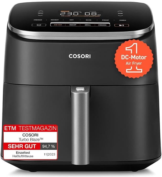 Cosori CAF-DC601-KEU TurboBlaze Heißluftfritteuse 6 L 1725W