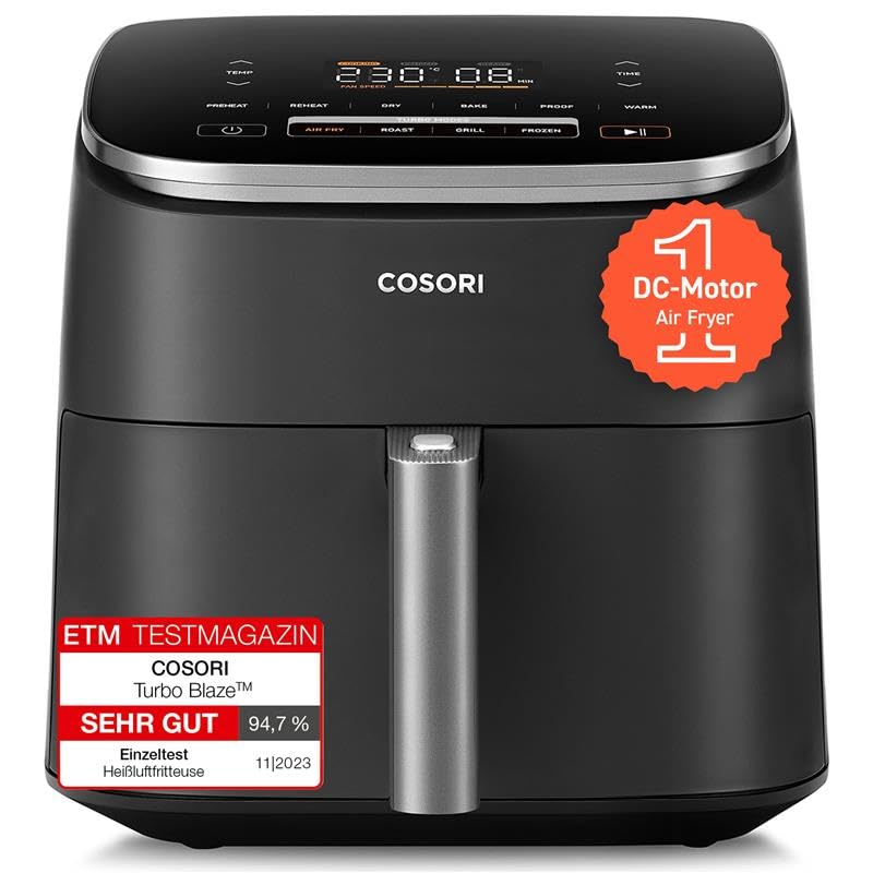 Cosori CAF-DC601-KEU TurboBlaze Heißluftfritteuse 6 L 1725W
