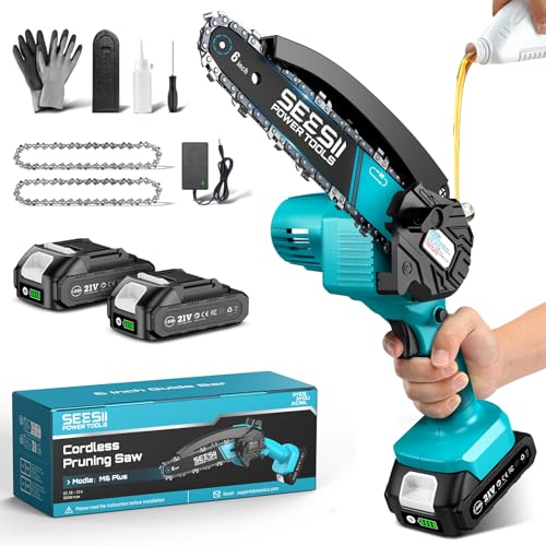 Seesii CH610+ Akku-Kettensäge M6 Pro 900W 6 Zoll