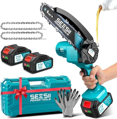 Seesii CH610+ Akku-Kettensäge M6 Pro 900W 6 Zoll