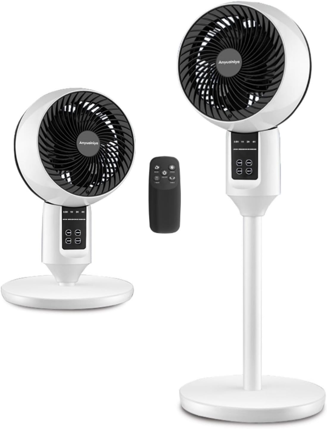 Aerion Höhenverstellbarer Standventilator mit 3D-Oszillation Weiß