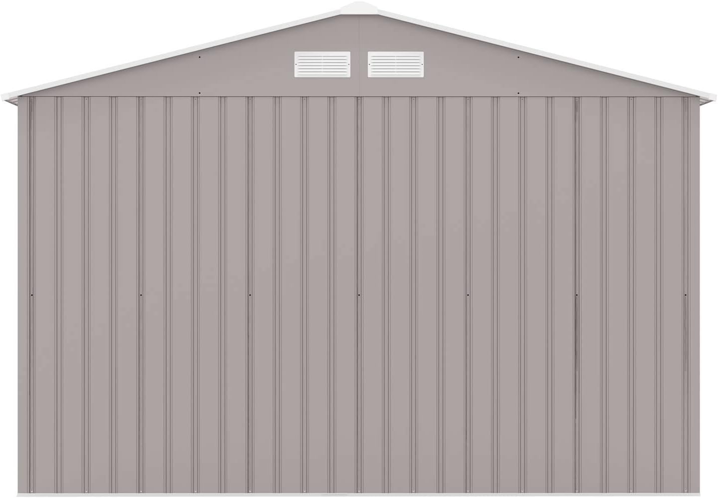 Svita S300 XXXL Metal Tool Shed, 277 x 319 x 192 cm, Pitched Roof, Garden Shed, Grey/Light Grey