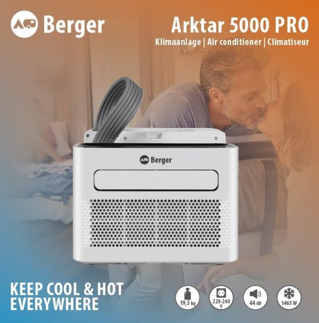 BERGER Arktar 5000 Pro Mobile Split-Klimaanlage mit Heizung