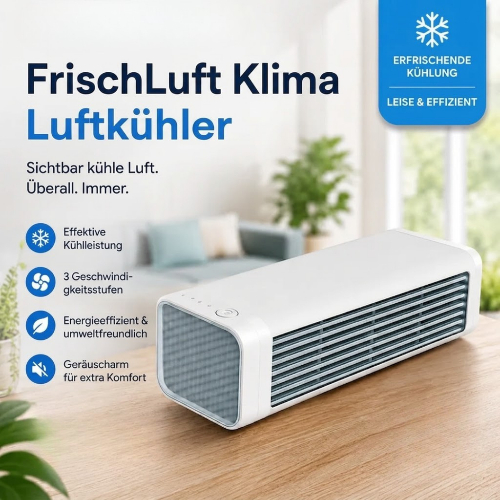 Mini Luftkühler Tragbar mit Fernbedienung 3000mAh Akku