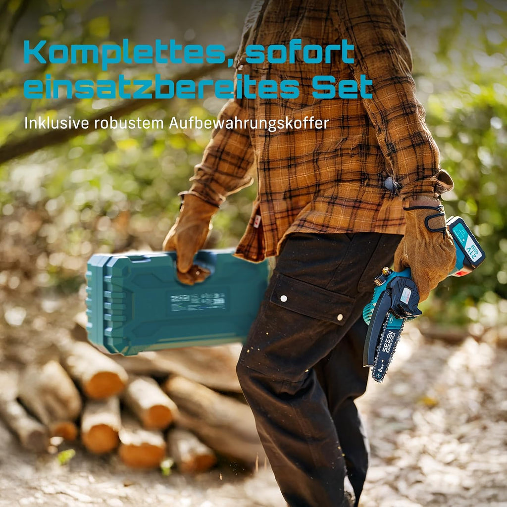 Seesii CH610+ Akku-Kettensäge M6 Pro 900W 6 Zoll