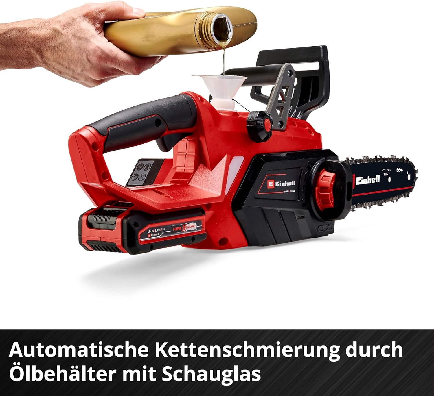 Einhell 4501761 Akku-Kettensäge GE-LC 18/25 Li-Solo 18V