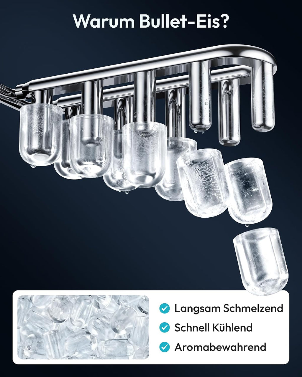 EUHOMY DE-IM06D-02-AZ-HM Eiswürfelmaschine Tragbar 12 kg/Tag