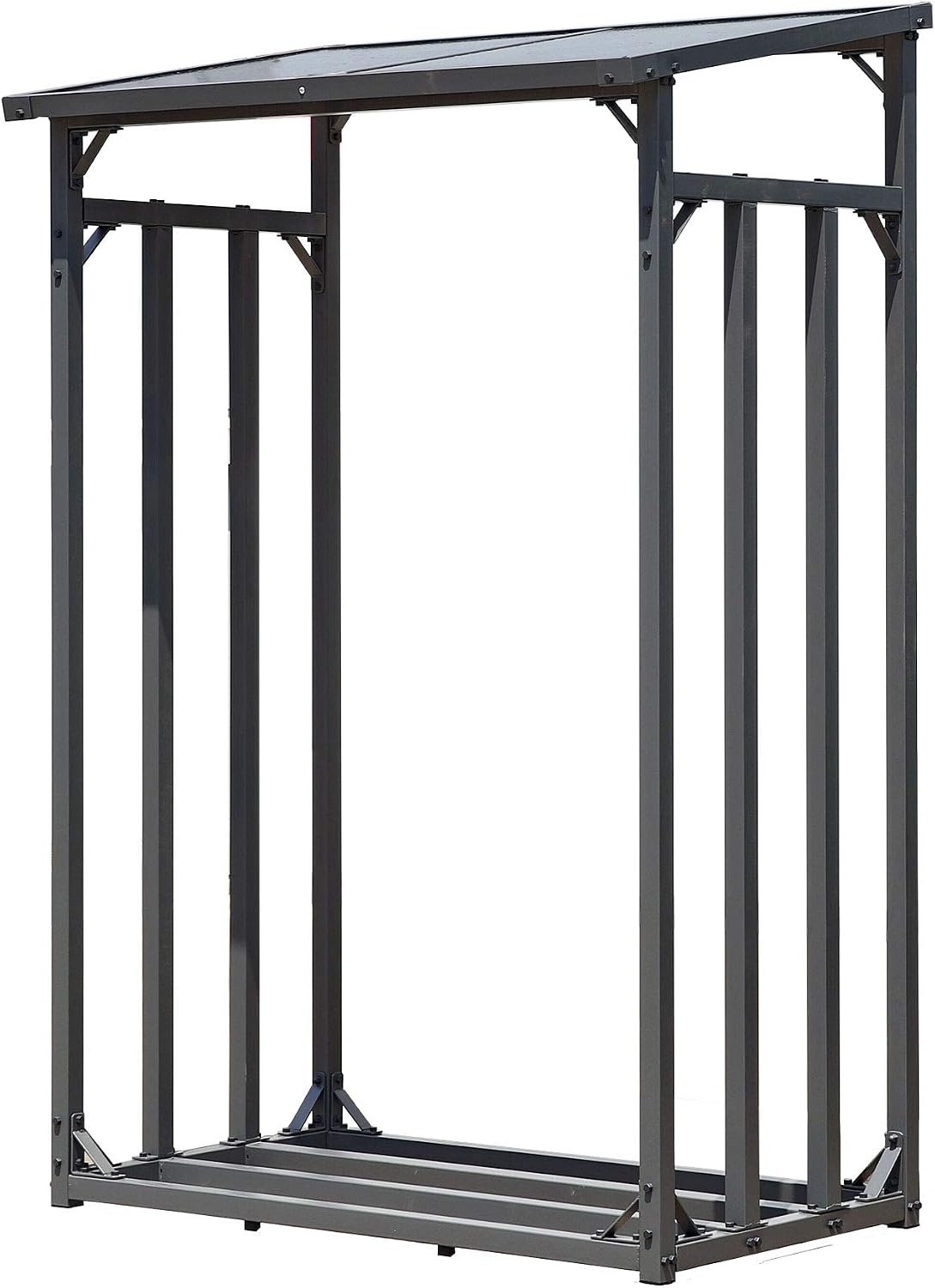 QUICK STAR 47470 Metall Kaminholzregal Aussen 1,6 m³ Anthrazit