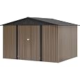 Svita S300 XXXL Metal Tool Shed, 277 x 319 x 192 cm, Pitched Roof, Garden Shed, Grey/Light Grey