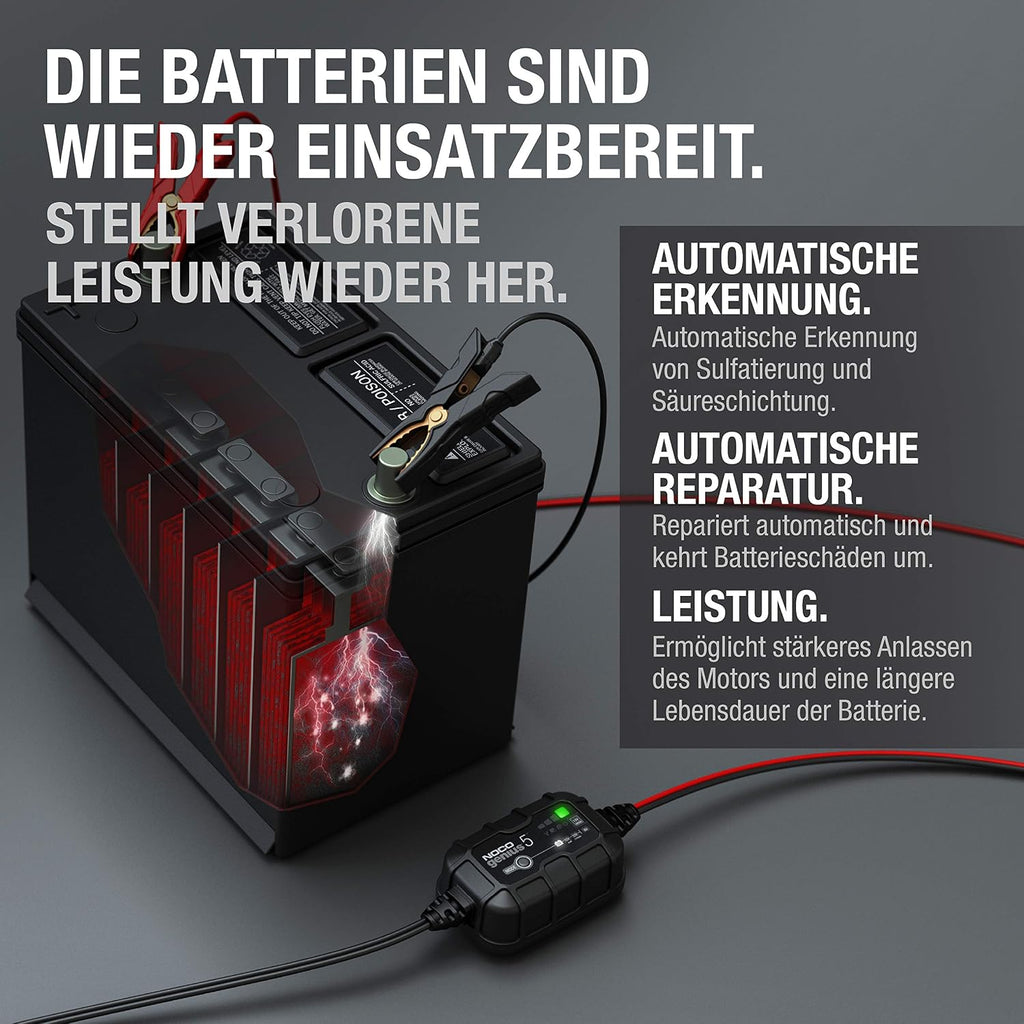 NOCO GENIUS5EU Batterieladegerät 5A Schwarz