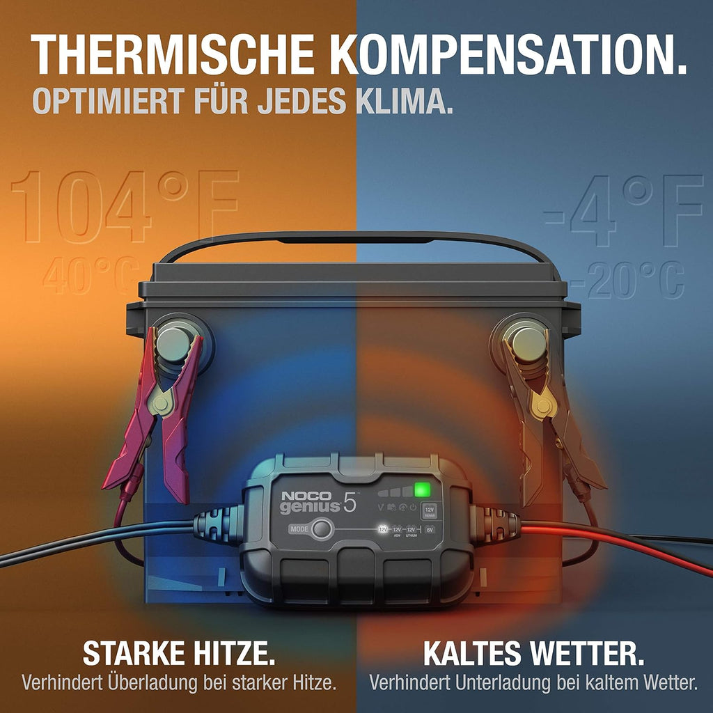 NOCO GENIUS5EU Batterieladegerät 5A Schwarz