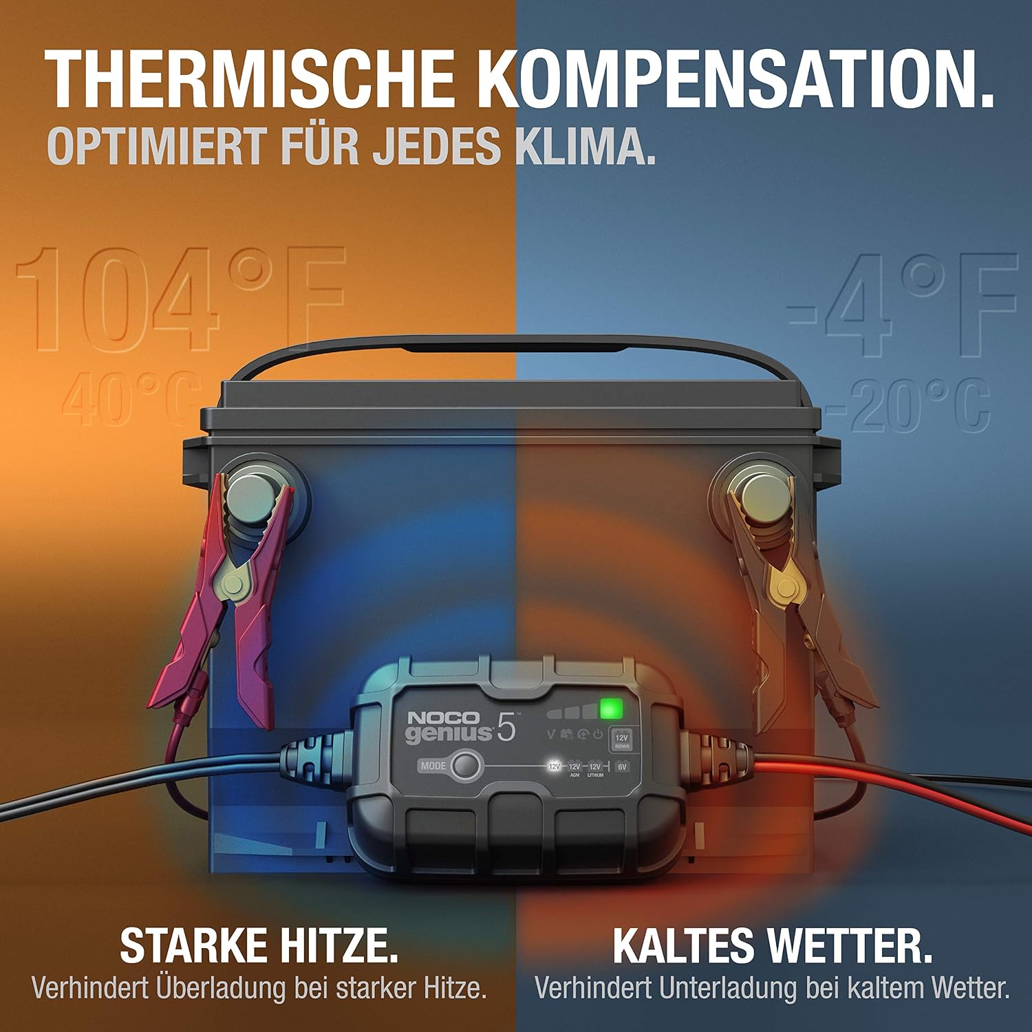 NOCO GENIUS5EU Batterieladegerät 5A Schwarz