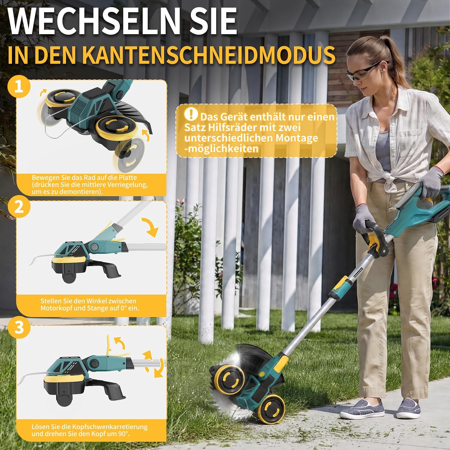 Traumheim LHGCJ Akku-Rasentrimmer 5 in 1 900W 21V