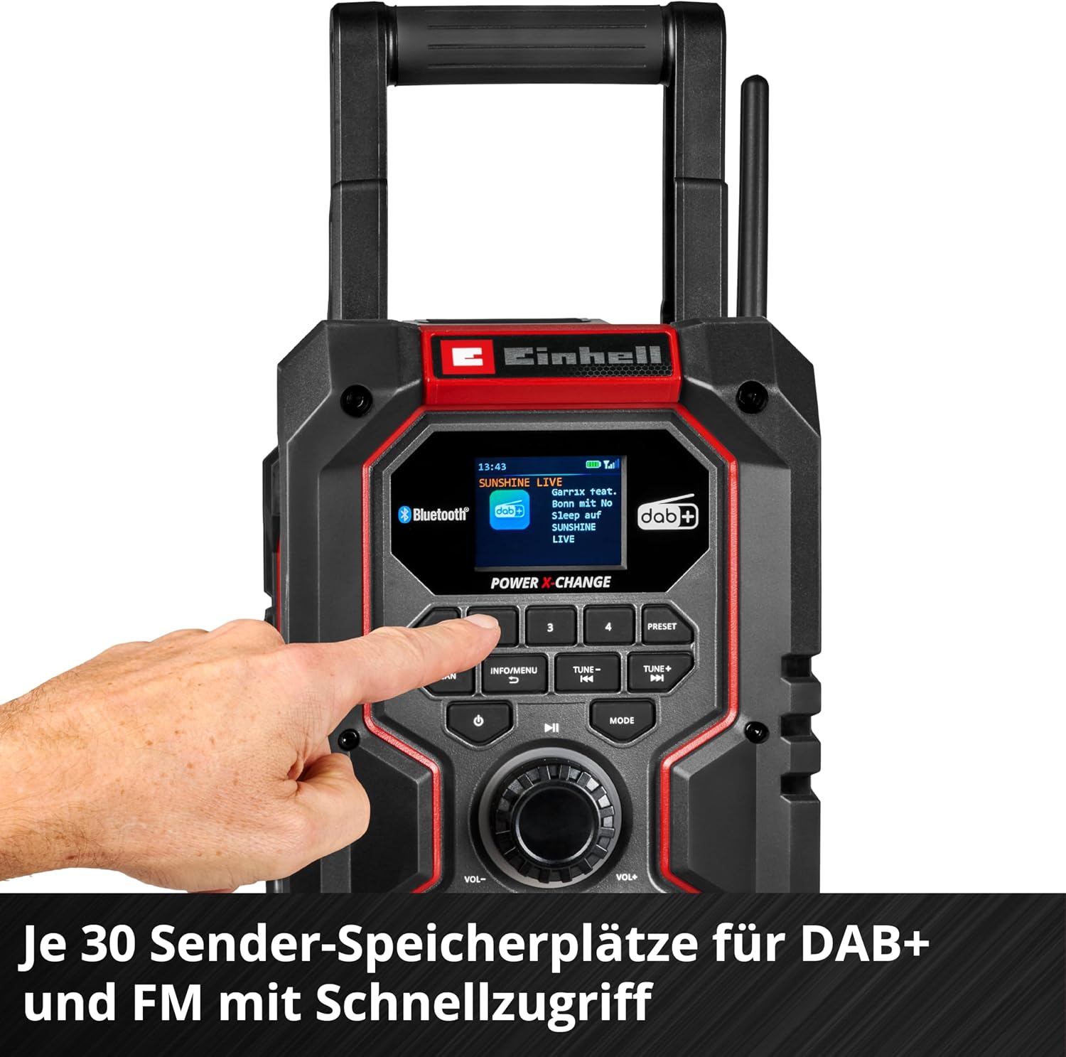 Einhell TE-CR 18 Li DAB+/FM/BT-Solo Cordless Construction Site Radio