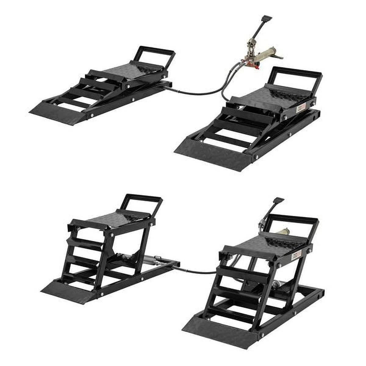 Auffahrrampe Hebebühne Hydraulisch 1360 kg Schwarz