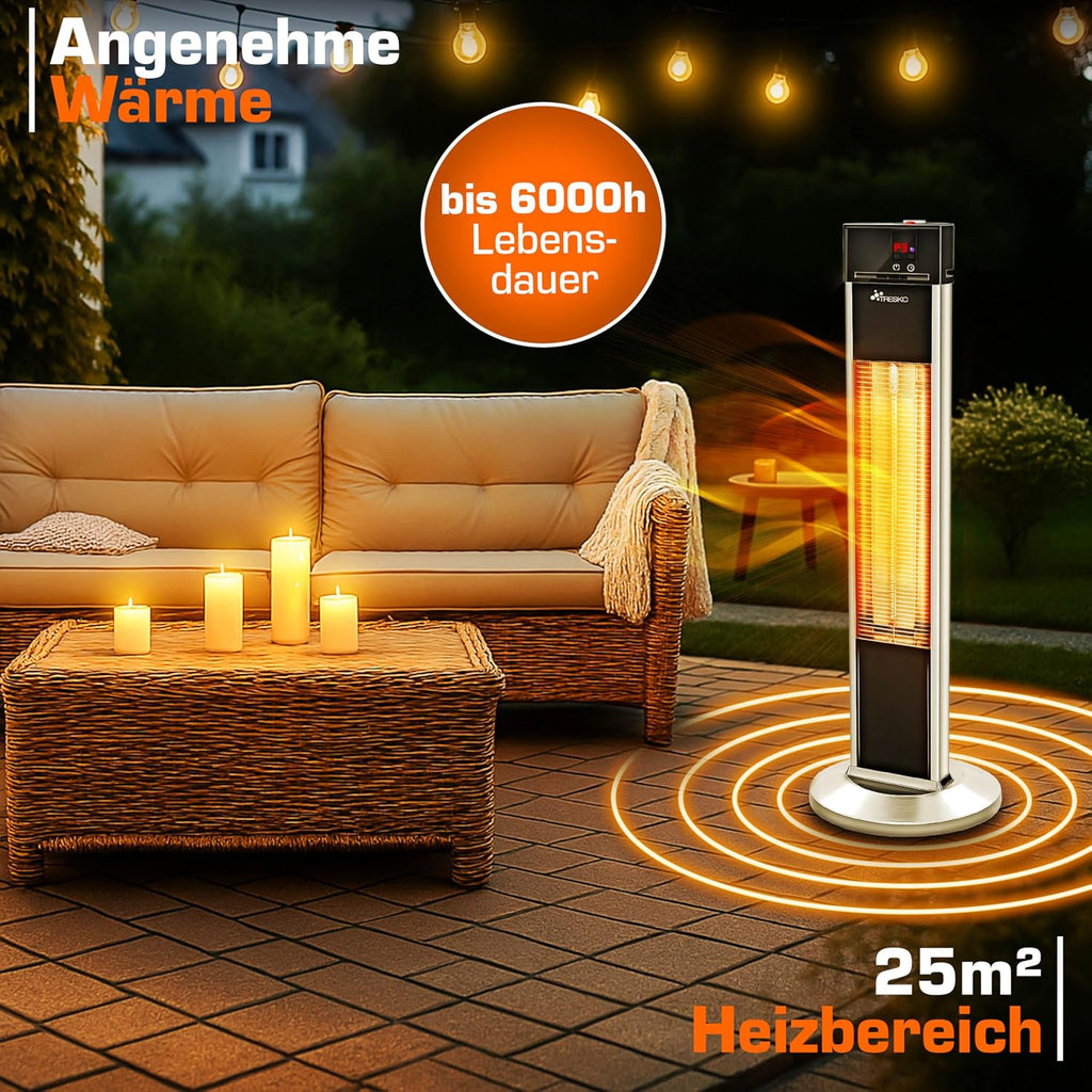 TRESKO THSL-009 Infrarot Standheizstrahler Innen & Aussen 2000W