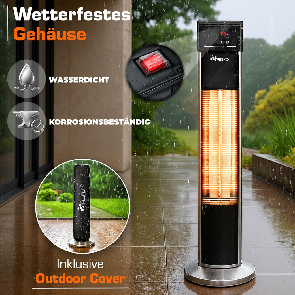 TRESKO THSL-009 Infrarot Standheizstrahler Innen & Aussen 2000W