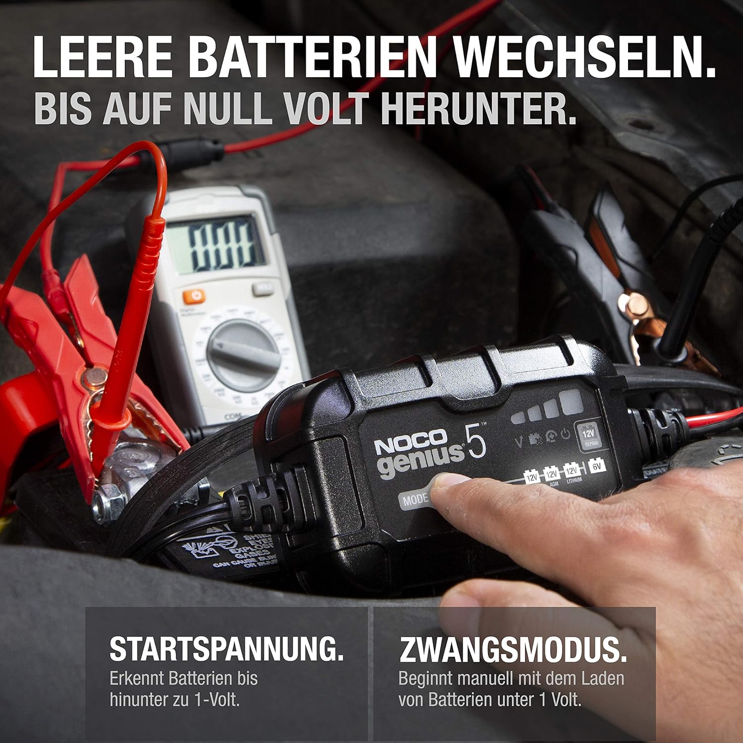 NOCO GENIUS5EU Batterieladegerät 5A Schwarz