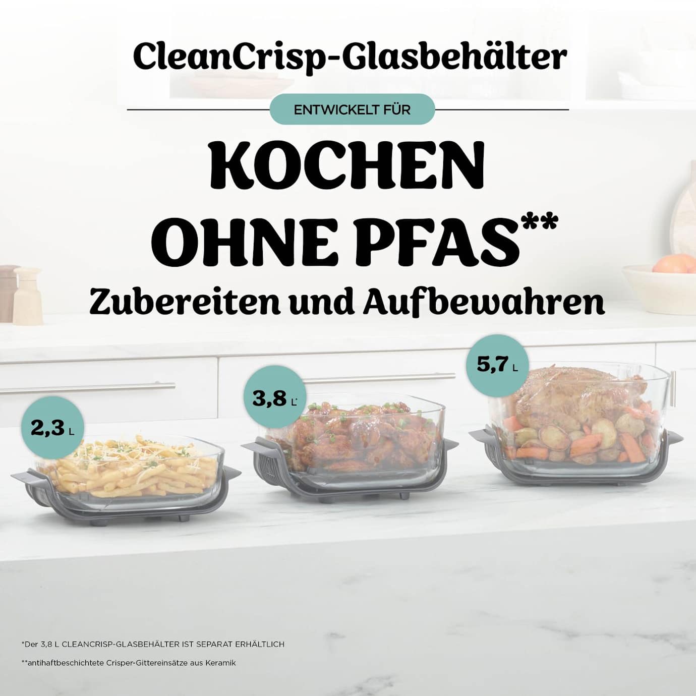 Ninja CRISPi PRO AS101EUCY Glas-Air-Fryer 5,7 L