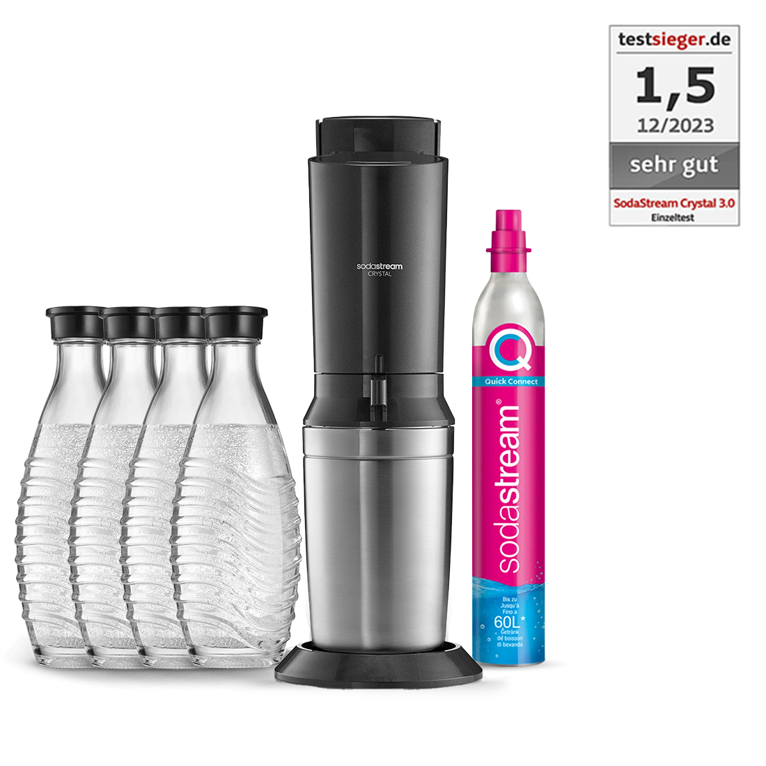 SodaStream CRYSTAL 3.0 Wassersprudler Schwarz