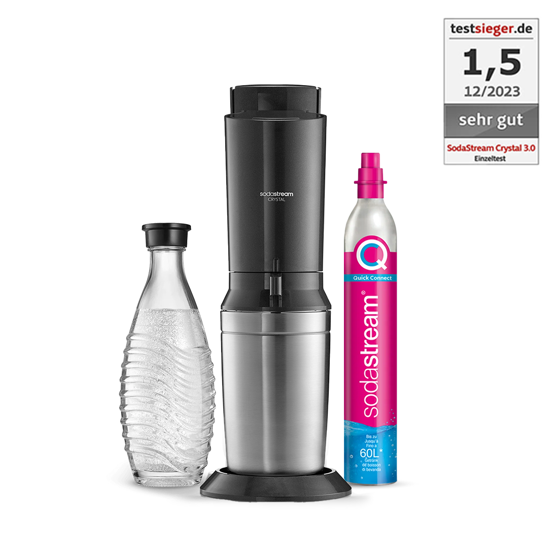 SodaStream CRYSTAL 3.0 Wassersprudler Schwarz