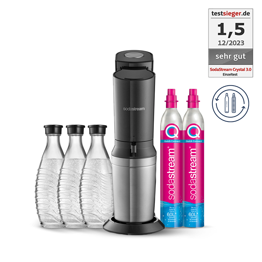 SodaStream Upgrader Sprudelpack Wassersprudler Zubehör Set Schwarz