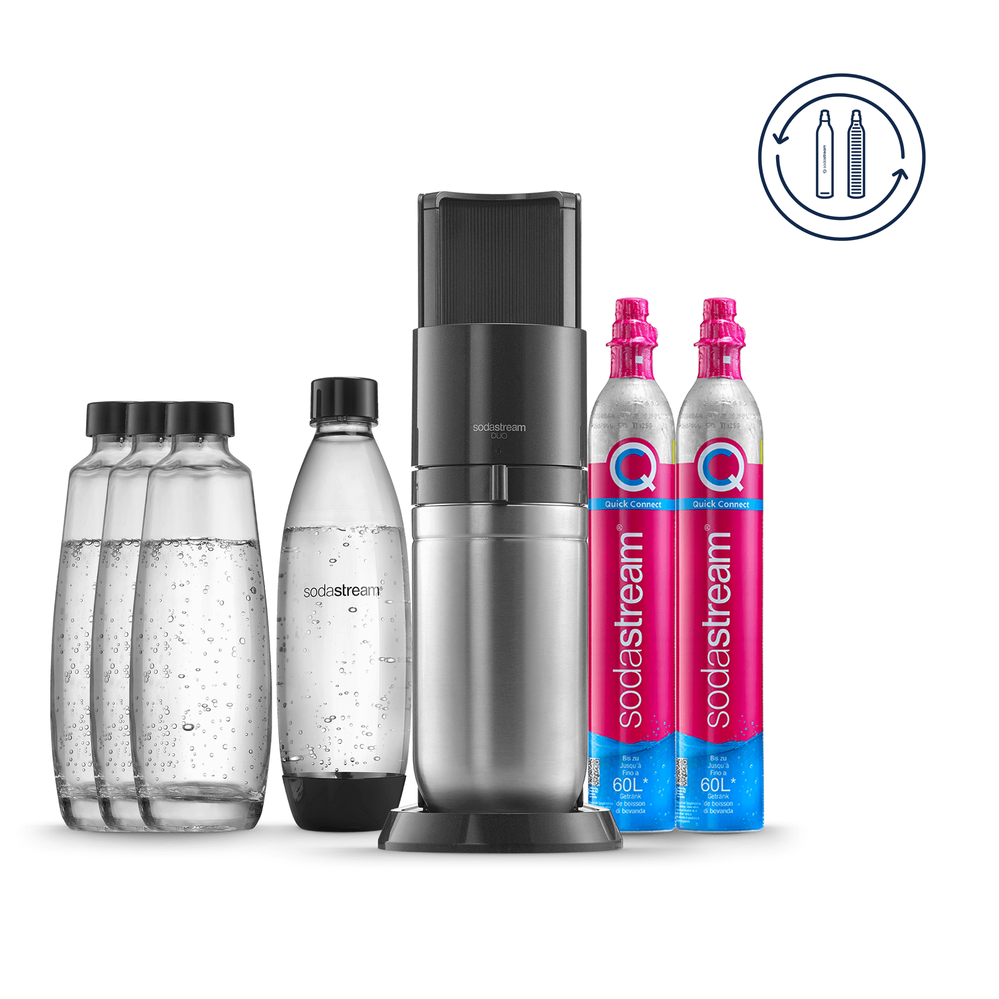 SodaStream Upgrader Sprudelpack Wassersprudler Zubehör Set Schwarz