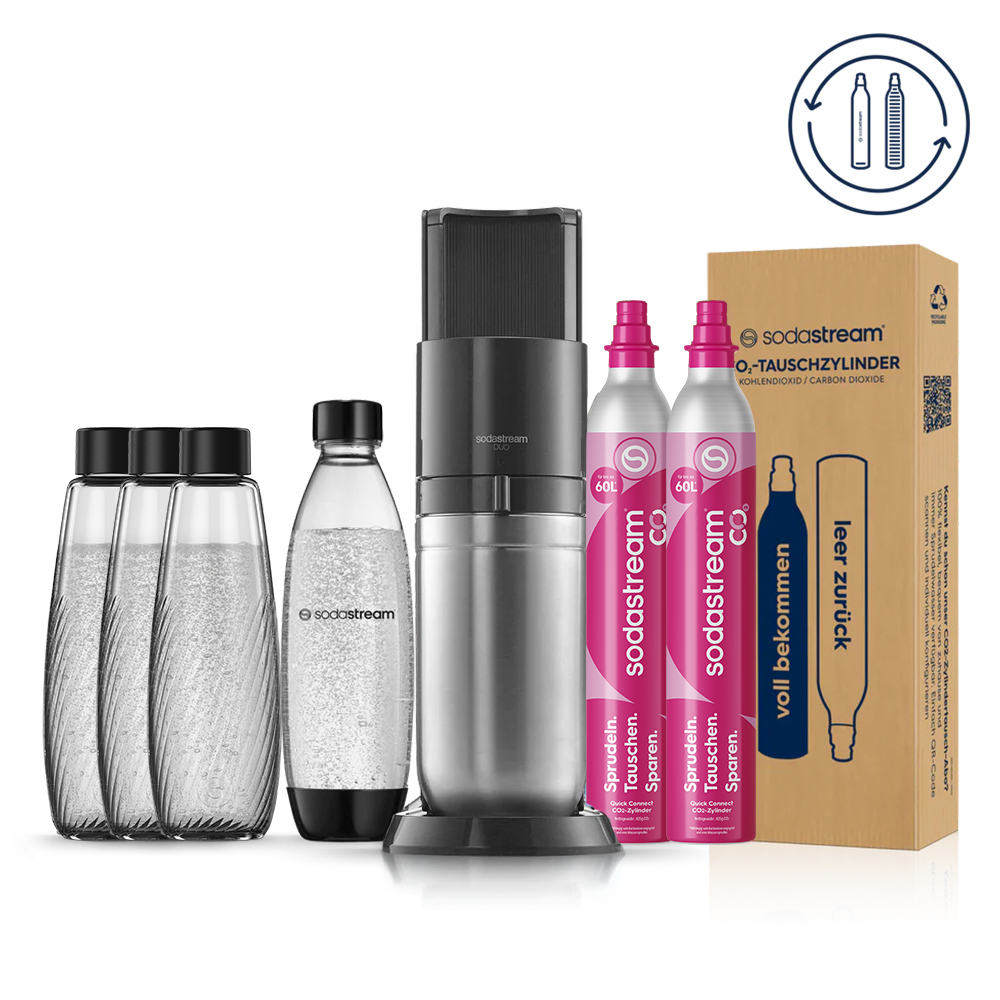 SodaStream Upgrader Sprudelpack Wassersprudler Zubehör Set Schwarz