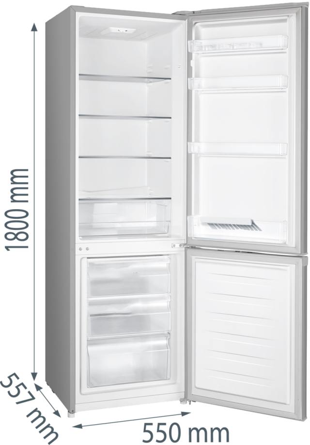 Gorenje RK4182PS4 Kühl-Gefrierkombination 269 L Grau Metallic