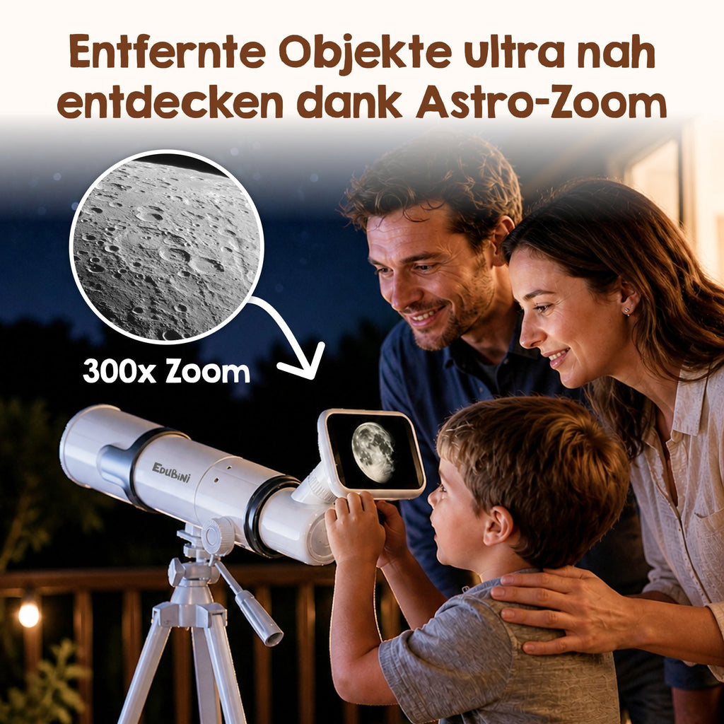 Edubini Astroscope Teleskop 70 mm 300x Weiß