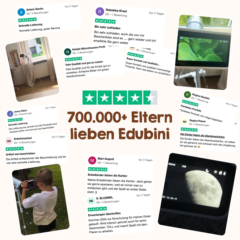Edubini Astroscope Teleskop 70 mm 300x Weiß