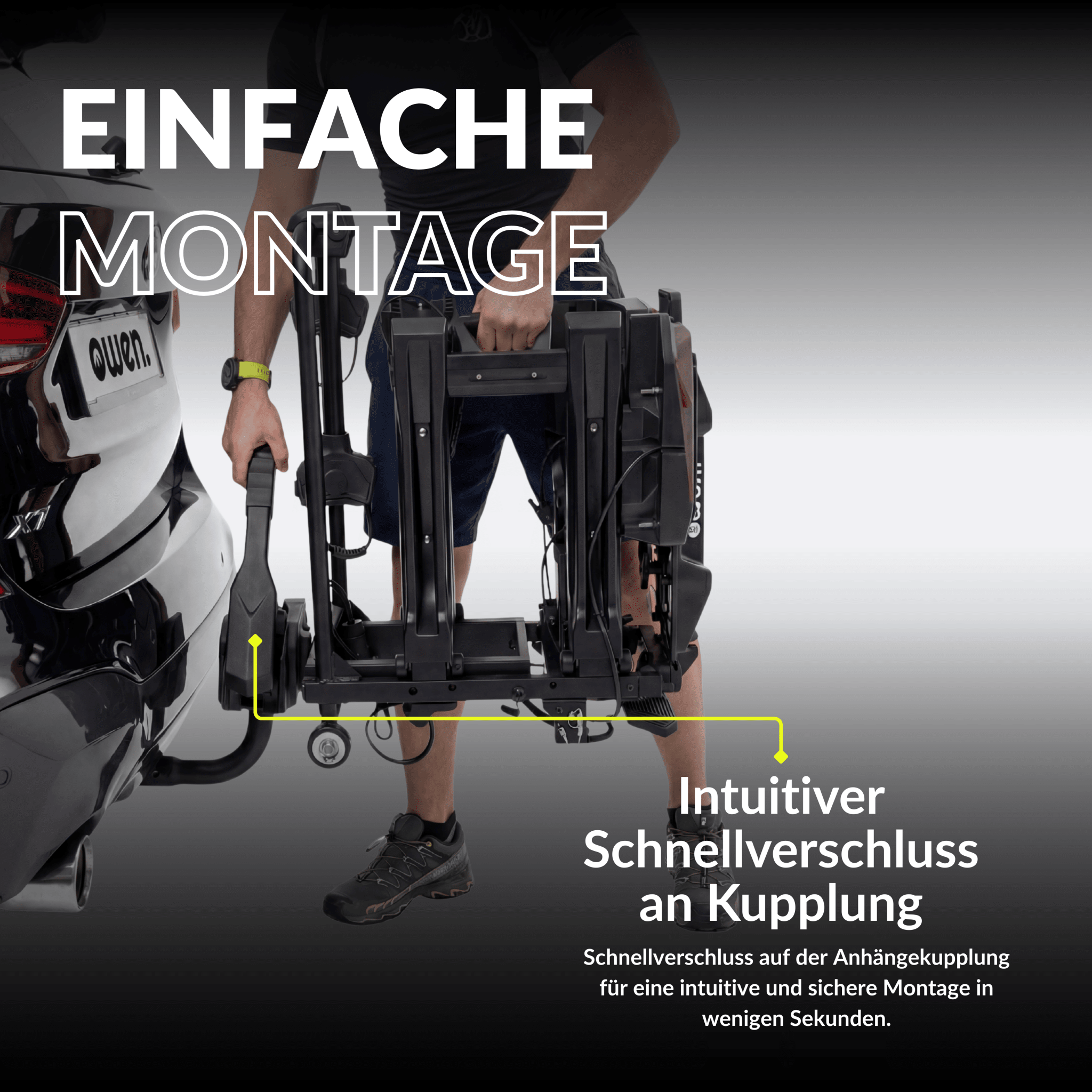 OWEN E-Bike Fahrradträger Anhängerkupplung 60 kg