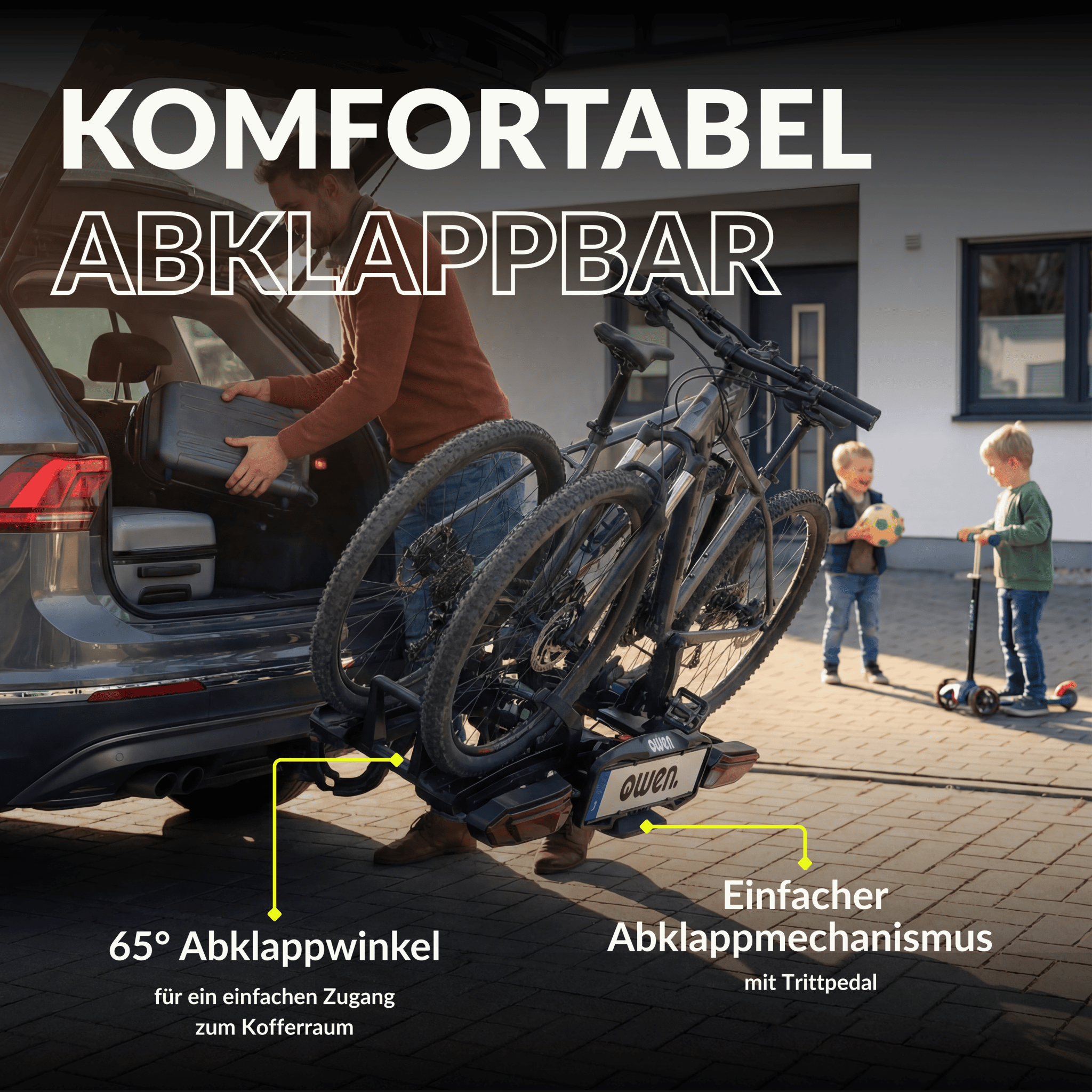 OWEN E-Bike Fahrradträger Anhängerkupplung 60 kg